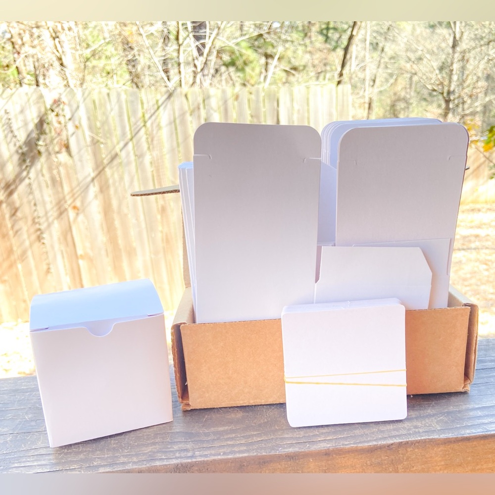 40 Small White Shipping or Small Business Jewelry Boxes. 3X3 Packing Box- NEW